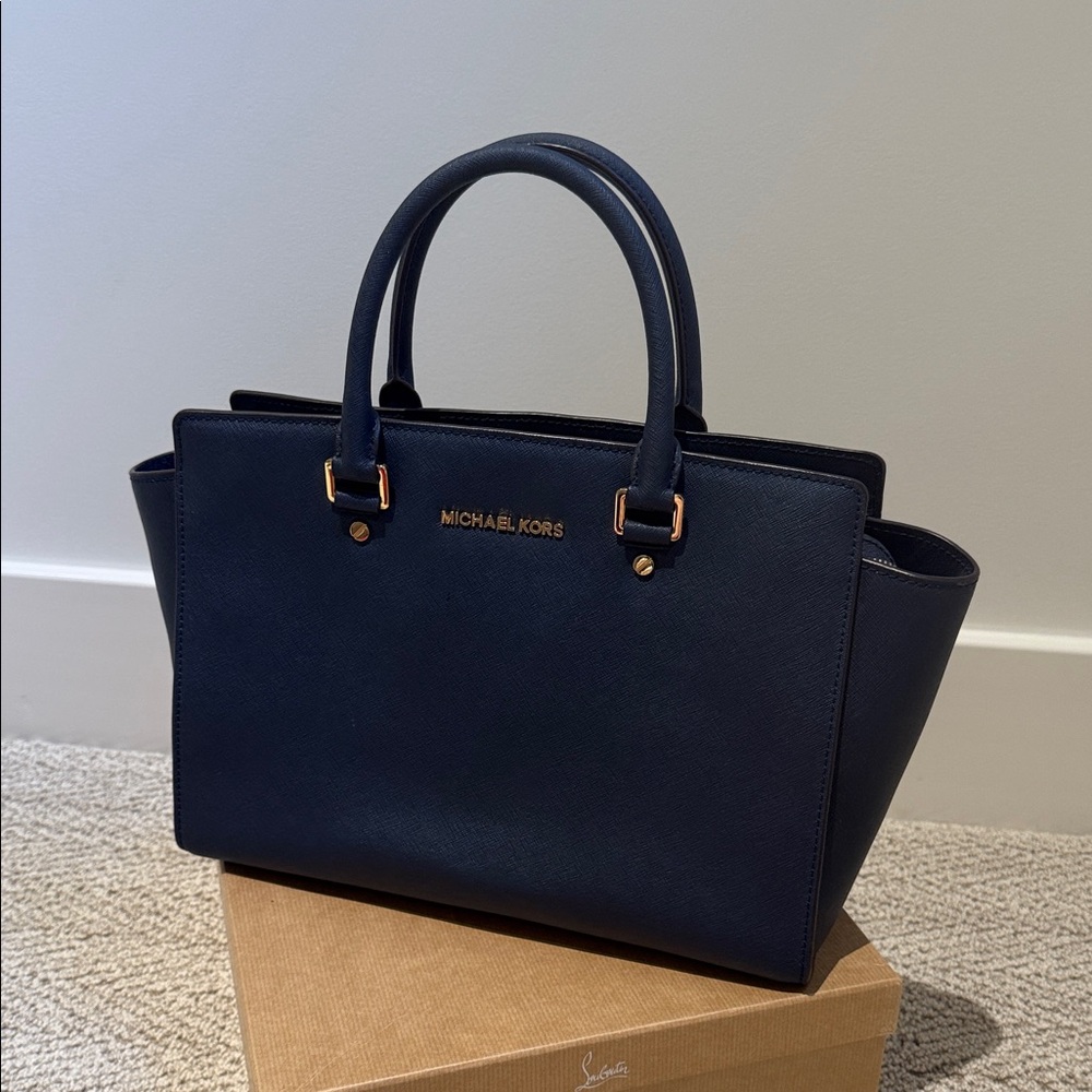 Michael Kors Dark Blue Satchel